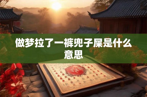 做梦拉了一裤兜子屎是什么意思
