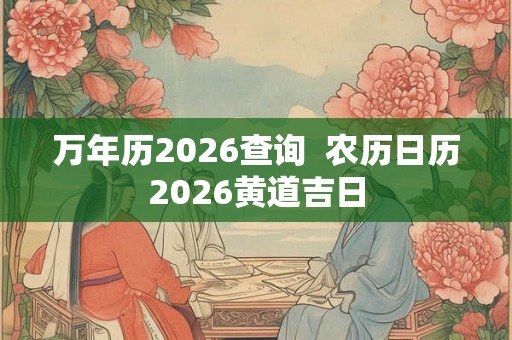 万年历2026查询  农历日历2026黄道吉日