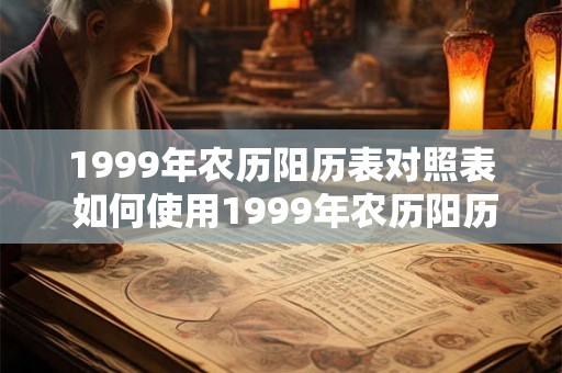 1999年农历阳历表对照表 如何使用1999年农历阳历表对照表