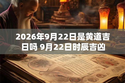2026年9月22日是黄道吉日吗 9月22日时辰吉凶 2026年9月22日是黄道吉日吗 9月22日时辰吉凶