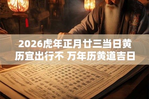 2026虎年正月廿三当日黄历宜出行不 万年历黄道吉日