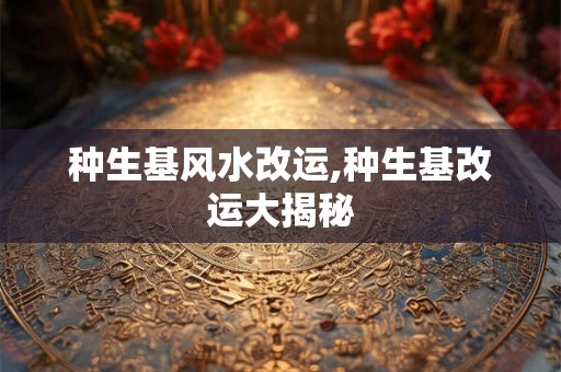 种生基风水改运,种生基改运大揭秘