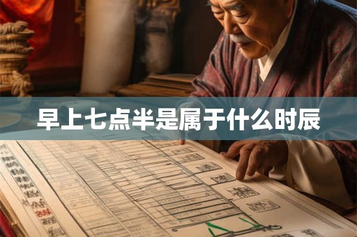 早上七点半是属于什么时辰