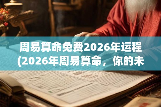 周易算命免费2026年运程(2026年周易算命，你的未来运势如何？)