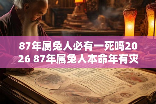 87年属兔人必有一死吗2026 87年属兔人本命年有灾注意事项