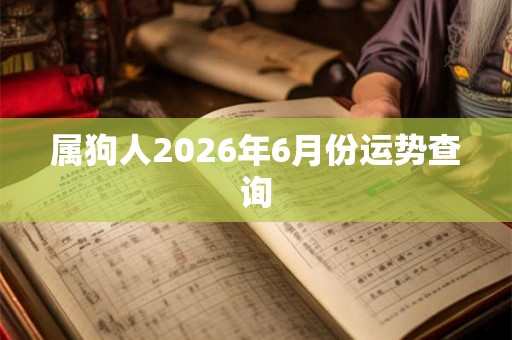 属狗人2026年6月份运势查询