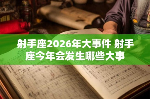 射手座2026年大事件 射手座今年会发生哪些大事