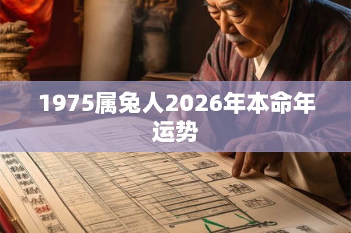 1975属兔人2026年本命年运势 1975属兔人2026年本命年运势
