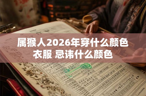 属猴人2026年穿什么颜色衣服 忌讳什么颜色