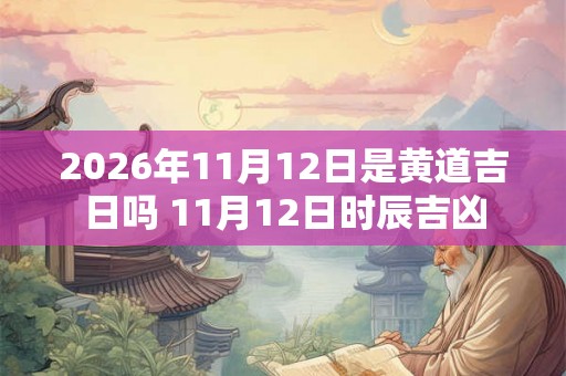 2026年11月12日是黄道吉日吗 11月12日时辰吉凶