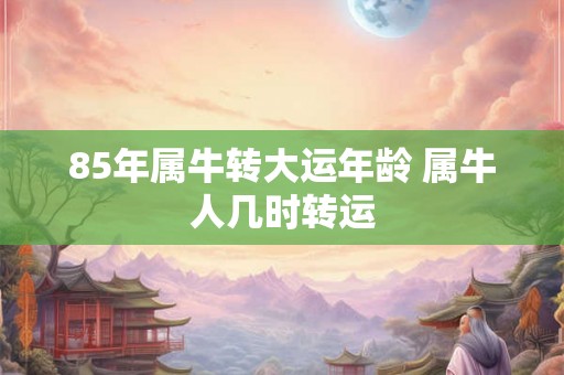 85年属牛转大运年龄 属牛人几时转运