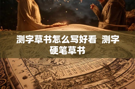 测字草书怎么写好看  测字硬笔草书