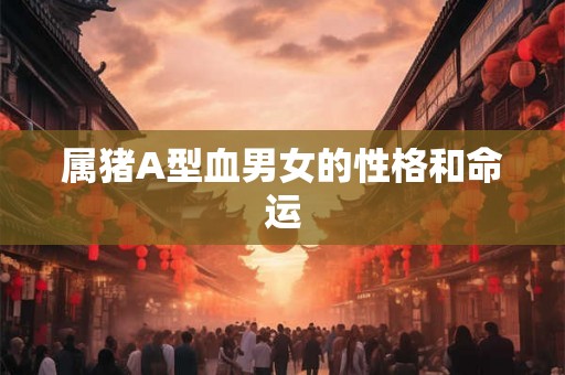 属猪A型血男女的性格和命运