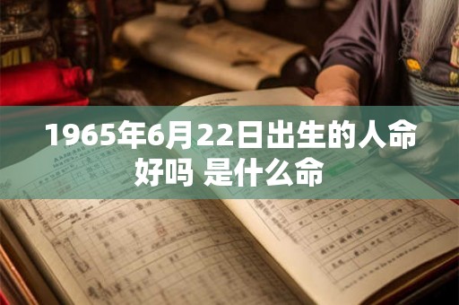1965年6月22日出生的人命好吗 是什么命