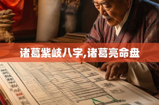 诸葛紫岐八字,诸葛亮命盘