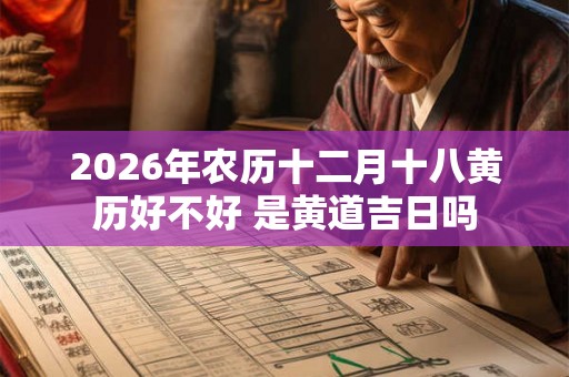 2026年农历十二月十八黄历好不好 是黄道吉日吗