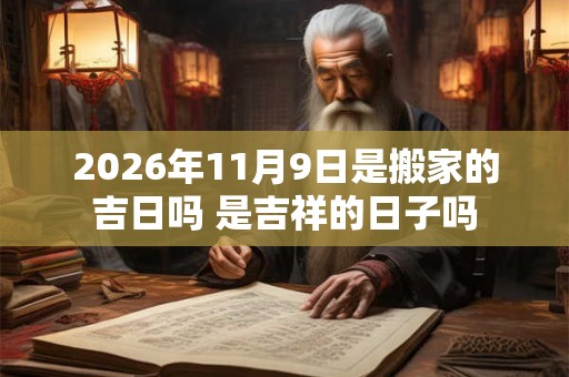 2026年11月9日是搬家的吉日吗 是吉祥的日子吗 2026年11月9日是搬家的吉日吗 是吉祥的日子吗
