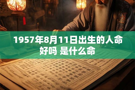 1957年8月11日出生的人命好吗 是什么命