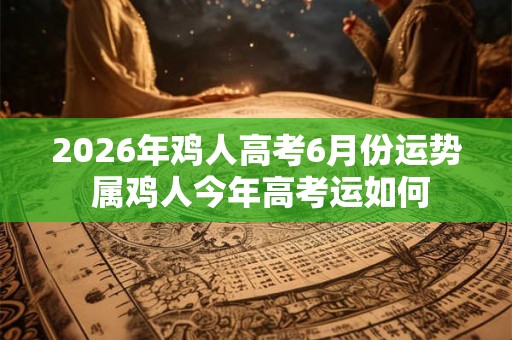 2026年鸡人高考6月份运势 属鸡人今年高考运如何