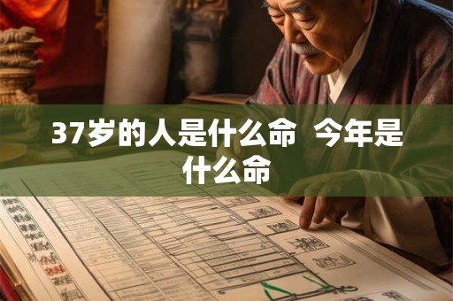 37岁的人是什么命  今年是什么命