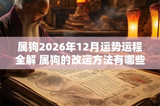 属狗2026年12月运势运程全解 属狗的改运方法有哪些 属狗2026年12月运势运程全解 属狗的改运方法有哪些
