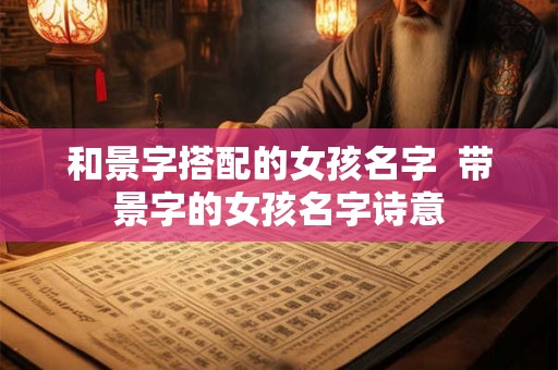 和景字搭配的女孩名字  带景字的女孩名字诗意