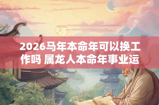 2026马年本命年可以换工作吗 属龙人本命年事业运势 2026马年本命年可以换工作吗 属龙人本命年事业运势