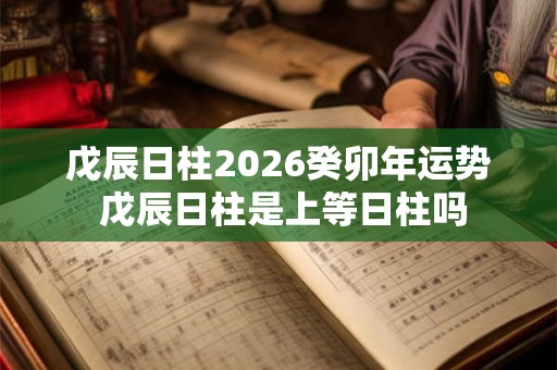 戊辰日柱2026癸卯年运势 戊辰日柱是上等日柱吗