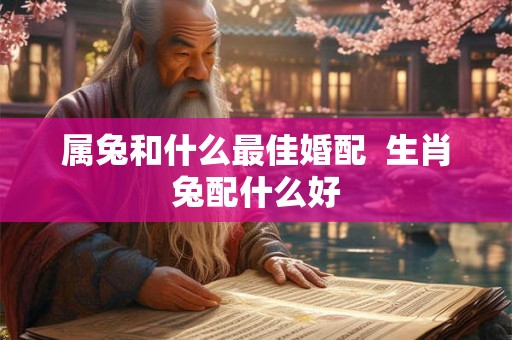 属兔和什么最佳婚配  生肖兔配什么好