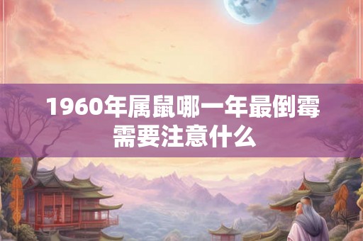 1960年属鼠哪一年最倒霉 需要注意什么