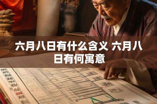 六月八日有什么含义 六月八日有何寓意