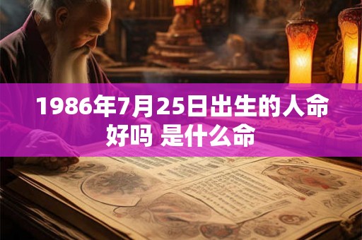 1986年7月25日出生的人命好吗 是什么命 1986年7月25日出生的人命好吗 是什么命