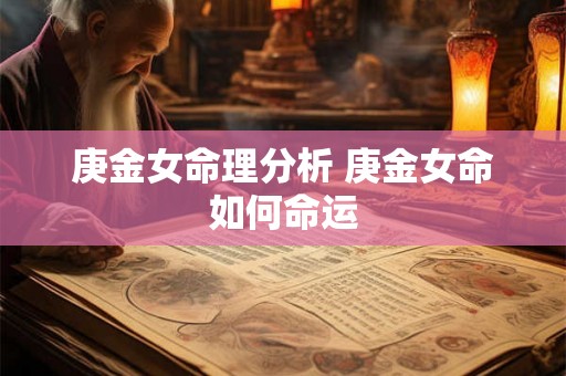 庚金女命理分析 庚金女命如何命运