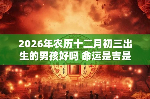 2026年农历十二月初三出生的男孩好吗 命运是吉是凶 2026年农历十二月初三出生的男孩好吗 命运是吉是凶