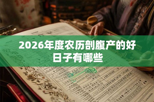 2026年度农历剖腹产的好日子有哪些