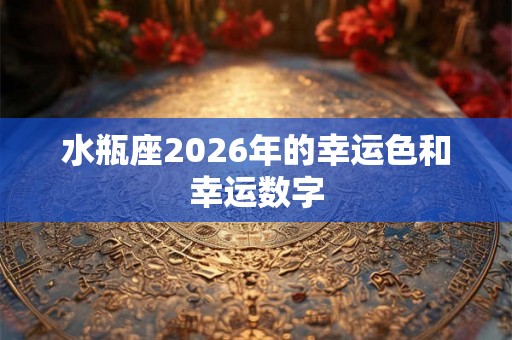 水瓶座2026年的幸运色和幸运数字