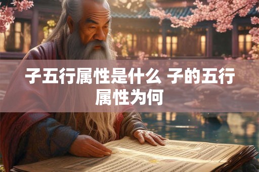 子五行属性是什么 子的五行属性为何