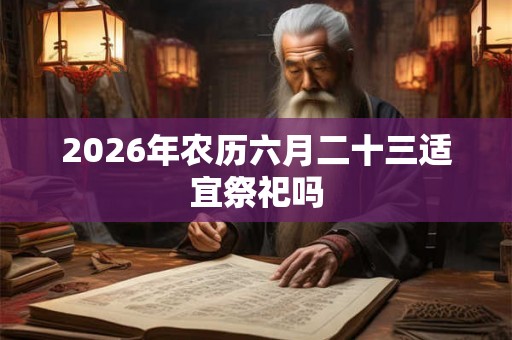2026年农历六月二十三适宜祭祀吗