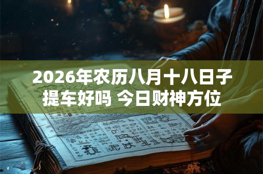 2026年农历八月十八日子提车好吗 今日财神方位
