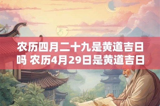 农历四月二十九是黄道吉日吗 农历4月29日是黄道吉日吗