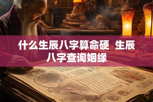 什么生辰八字算命硬  生辰八字查询姻缘