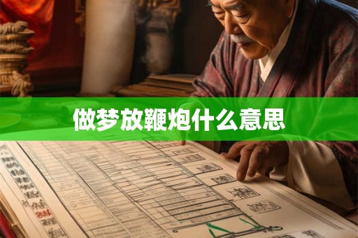做梦放鞭炮什么意思