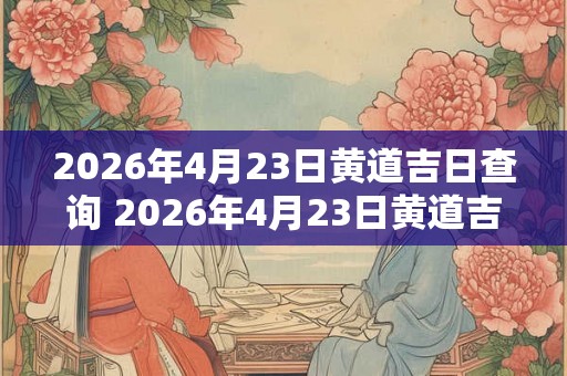 2026年4月23日黄道吉日查询 2026年4月23日黄道吉日吗 2026年4月23日黄道吉日查询 2026年4月23日黄道吉日吗