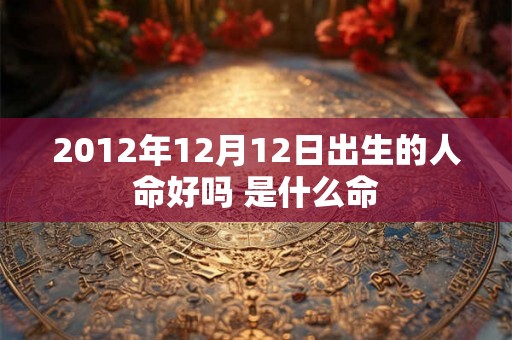 2012年12月12日出生的人命好吗 是什么命