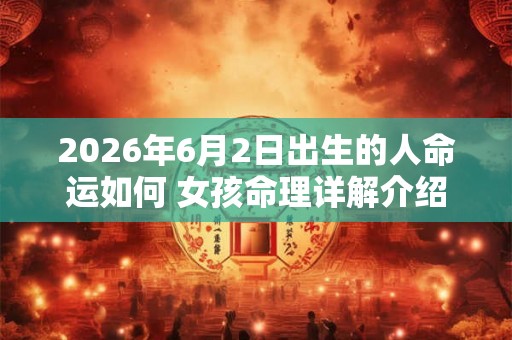 2026年6月2日出生的人命运如何 女孩命理详解介绍