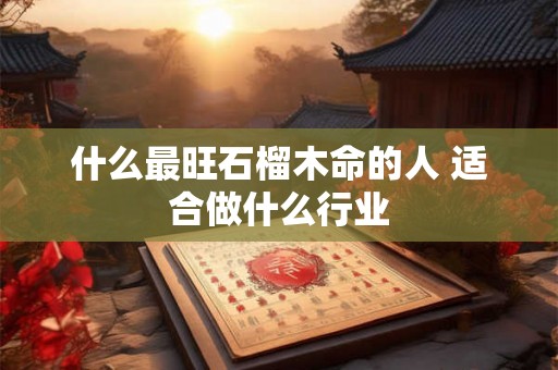 什么最旺石榴木命的人 适合做什么行业