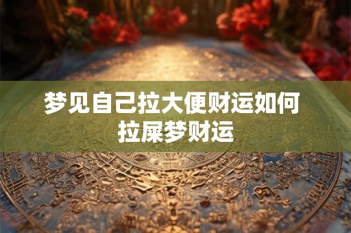 梦见自己拉大便财运如何 拉屎梦财运