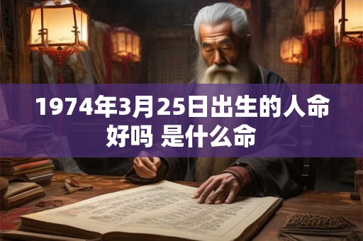 1974年3月25日出生的人命好吗 是什么命