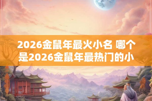 2026金鼠年最火小名 哪个是2026金鼠年最热门的小名 2026金鼠年最火小名 哪个是2026金鼠年最热门的小名