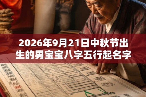 2026年9月21日中秋节出生的男宝宝八字五行起名字